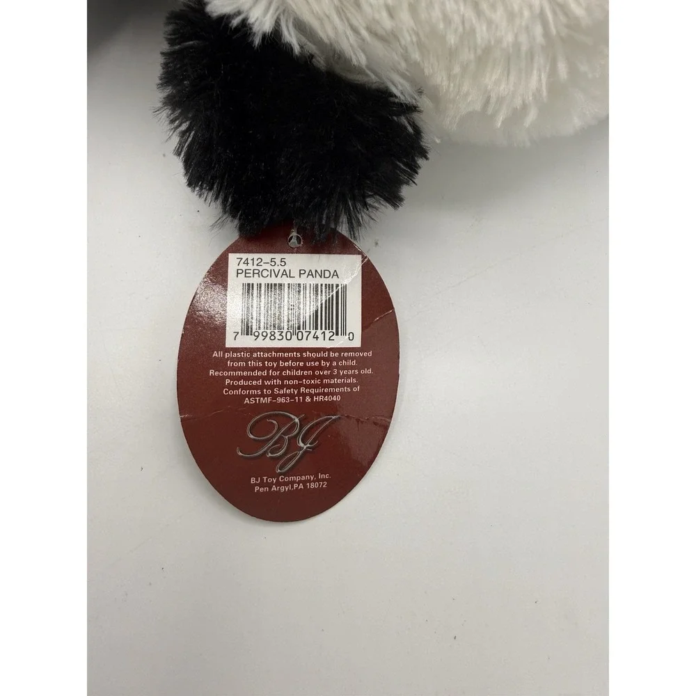 BJ Toy Company Panda Blue Eyed Soft Plush Tag Soft Stuffed Animal